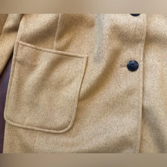 Old Navy Women’s Moleskin/ Faux Fur Peacoat Jacket Gold M - Picture 3 of 6